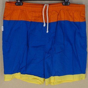 CAMPUS VINTAGE 80'S 90'S MENS SWIM SHORTS SZ LARGE COLORBLOCK